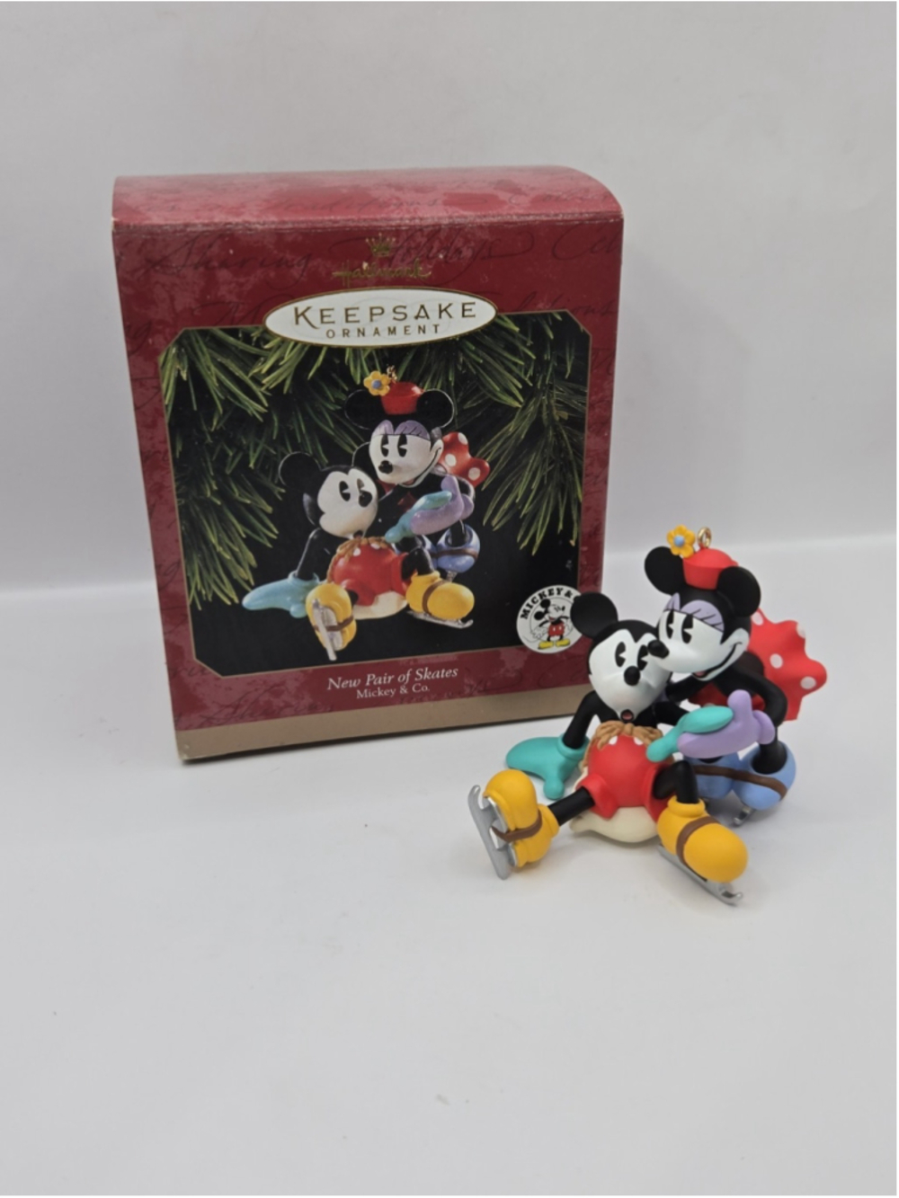 Hallmark 1997 New Pair of Skates Mickey Minnie & Co Keepsake Xmas Ornament NIB